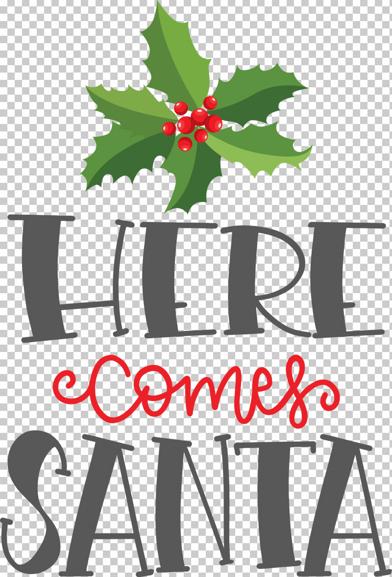 Here Comes Santa Santa Christmas PNG, Clipart, Branching, Christmas, Flower, Here Comes Santa, Leaf Free PNG Download