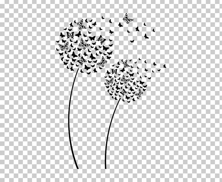 Floral Design Leaf Cut Flowers Wall Decal PNG, Clipart, Black, Black And White, Blume, Branch, Circle Free PNG Download