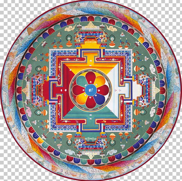 Circle Mandala Thangka Vajrayana Tantra PNG, Clipart, Bardo, Buddhism, Circle, Computer Icons, Dishware Free PNG Download