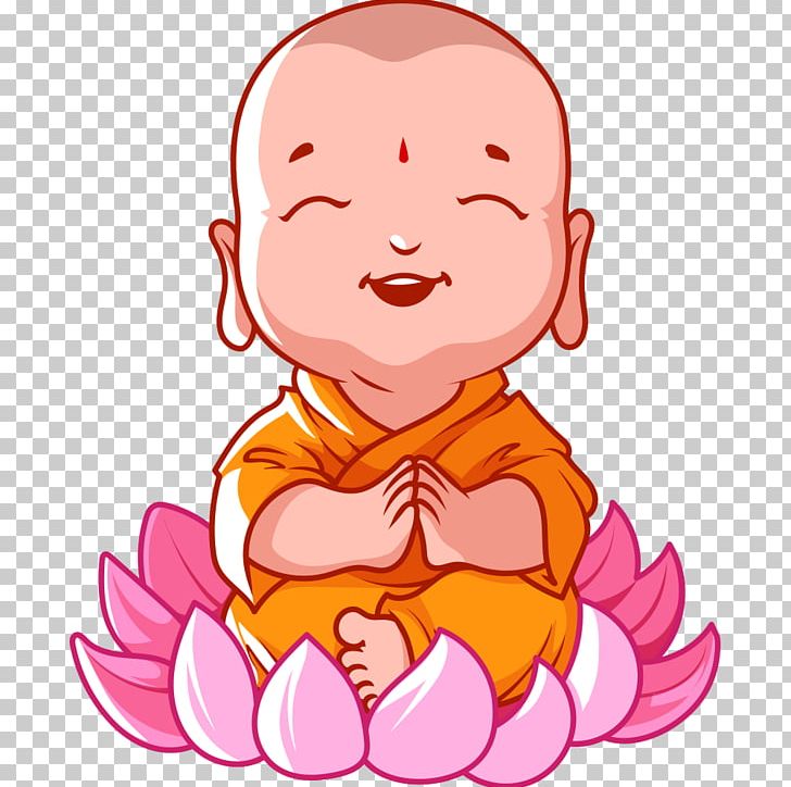 Cartoon Buddhism Buddha's Birthday Bhikkhu PNG, Clipart, Buddha, Buddharupa, Child, Clip Art, Face Free PNG Download