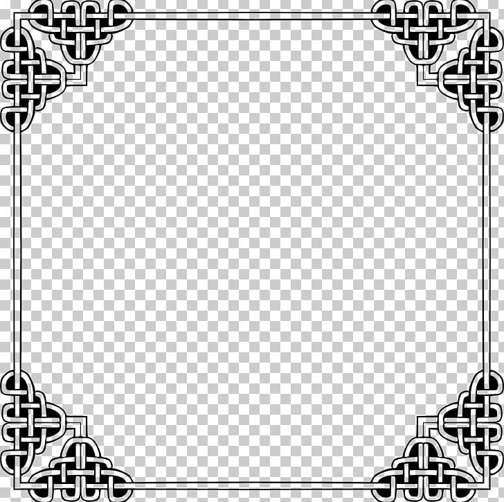 Celtic Knot Celts Borders And Frames Frames Celtic Art PNG, Clipart, Angle, Area, Black, Black And White, Borde Free PNG Download