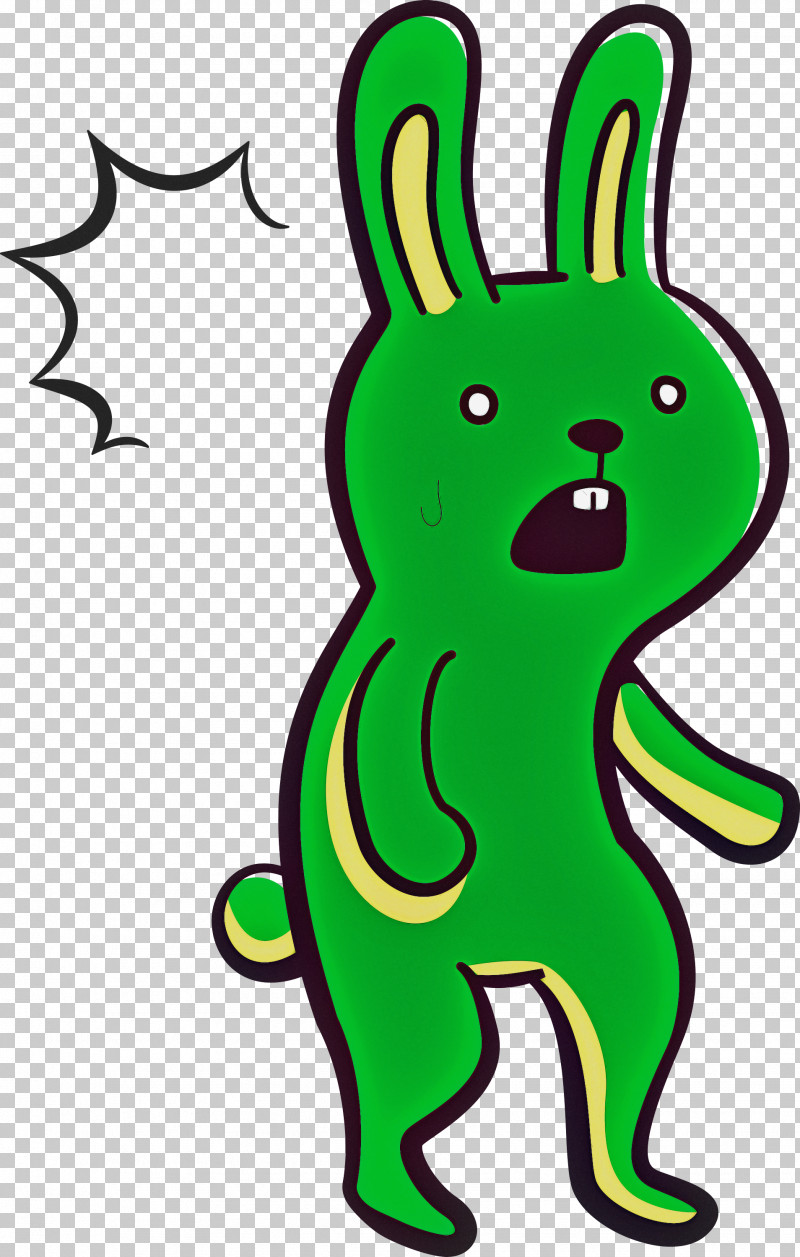 Cartoon Green Leaf Animal Figurine Line PNG, Clipart, Animal Figurine, Cartoon, Cartoon Rabbit, Cute Rabbit, Green Free PNG Download