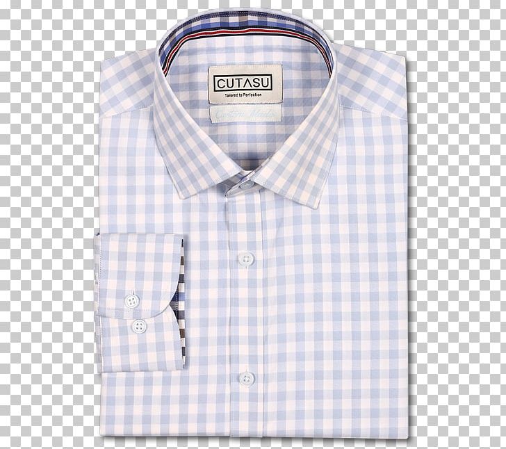 Dress Shirt Check Blue Textile PNG, Clipart, Blue, Brand, Button, Check, Clothing Free PNG Download
