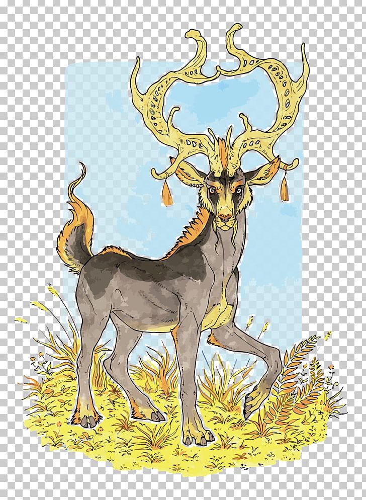 Reindeer Elk Watercolor Painting Illustration PNG, Clipart, Animal, Animals, Antler, Christmas Deer, Deer Free PNG Download