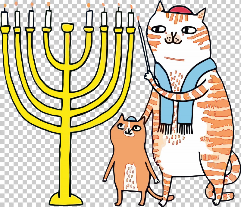 Hanukkah PNG, Clipart, Candle Holder, Cartoon, Cat, Hanukkah, Hanukkah Candle Free PNG Download
