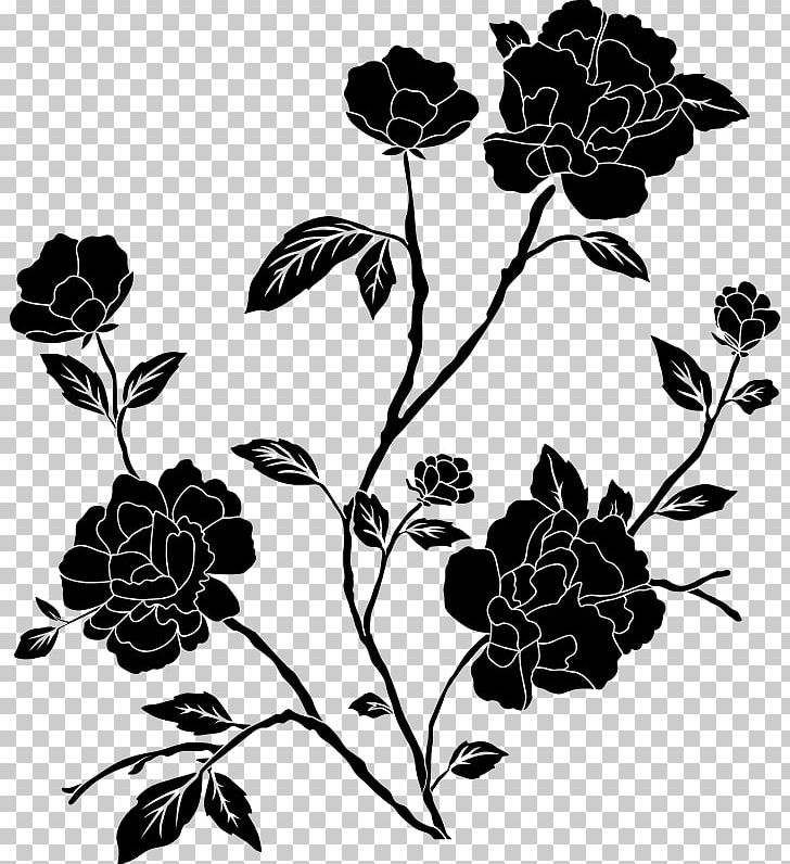 Flower Black And White Drawing PNG, Clipart, Black, Black And White, Branch, Clip Art, Color Free PNG Download