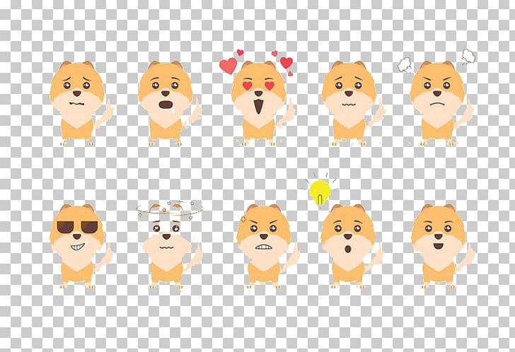 Pomeranian Dog Breed Cartoon Emoticon Animation PNG, Clipart, Action, Breed, Carnivoran, Cat Like Mammal, Combination Free PNG Download