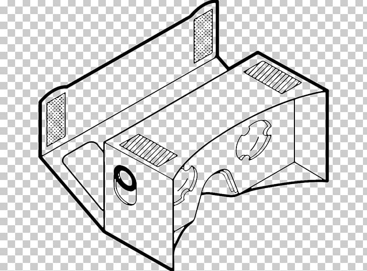Google Cardboard Head-mounted Display Virtual Reality Virtual World PNG, Clipart, Angle, Area, Artwork, Black And White, Cardboard Free PNG Download