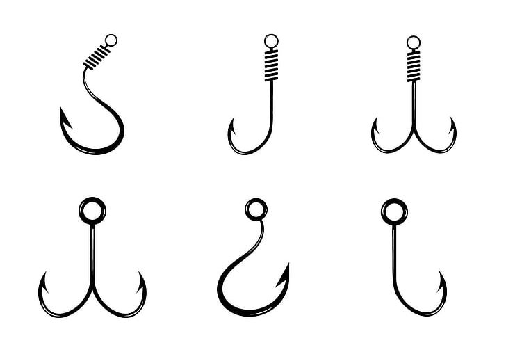 Fish Hook Fishing Pattern PNG, Clipart, Angling, Area, Bass Fishing, Black And White, Body Jewelry Free PNG Download