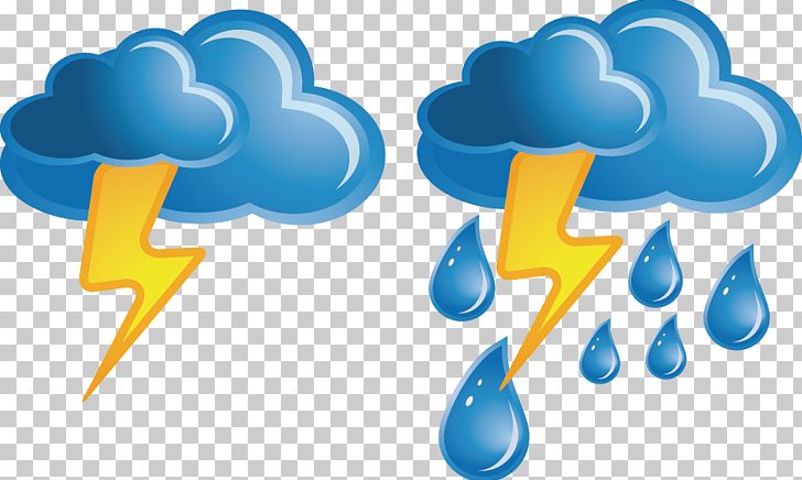 Weather Cloud Lightning Icon PNG, Clipart, Blue, Encapsulated Postscript, Graphic Design, Hand Painted, Handpainted Flowers Free PNG Download