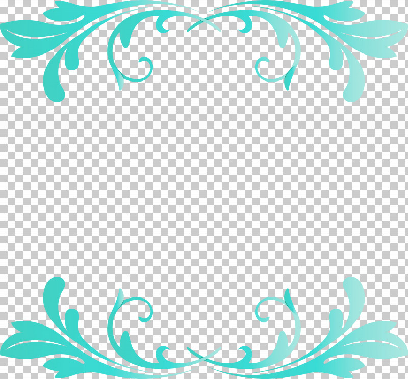 Aqua Turquoise Teal Leaf Ornament PNG, Clipart, Aqua, Classic Frame, Leaf, Ornament, Paint Free PNG Download