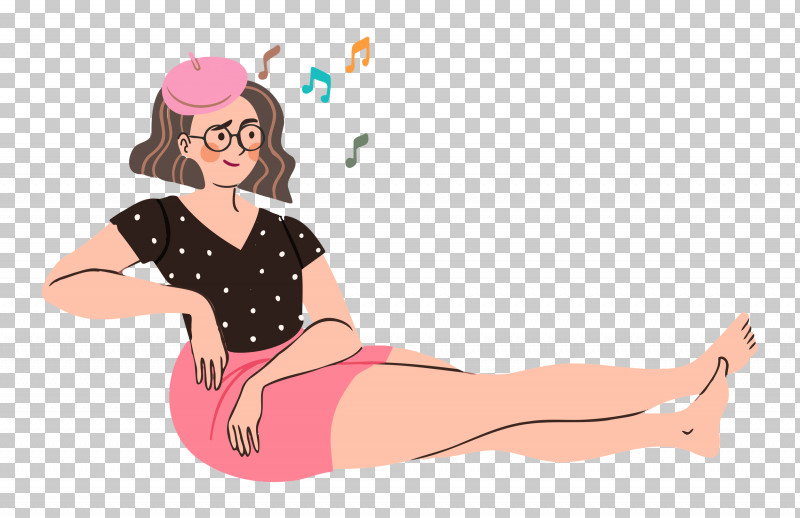 Relaxing Lady Woman PNG, Clipart, Abdomen, Cartoon, Girl, Joint, Lady Free PNG Download