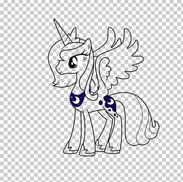 Pony Princess Luna Coloring Book Black And White PNG, Clipart, Area, Art, Artwork, Cartoon, Color Free PNG Download