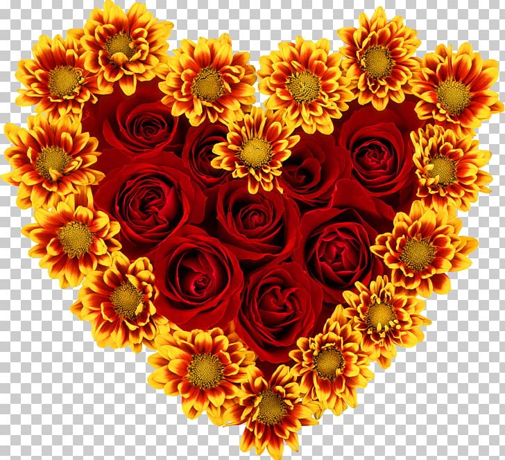 Common Sunflower Rose Heart Desktop PNG, Clipart, Chrysanths, Common Sunflower, Computer, Cut Flowers, Desktop Wallpaper Free PNG Download