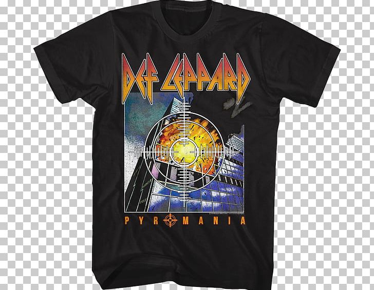 Concert T-shirt Pyromania Def Leppard PNG, Clipart, Active Shirt, Black, Brand, Clothing, Concert Tshirt Free PNG Download