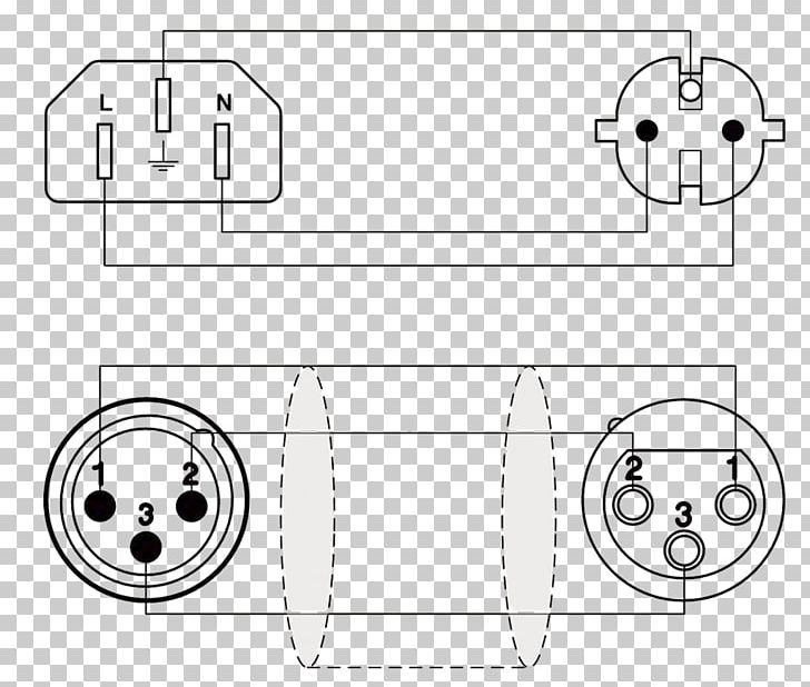 Microphone XLR Connector Wiring Diagram Electrical Cable Schuko PNG, Clipart, Angle, Area, Balanced Line, Black And White, Cable Harness Free PNG Download