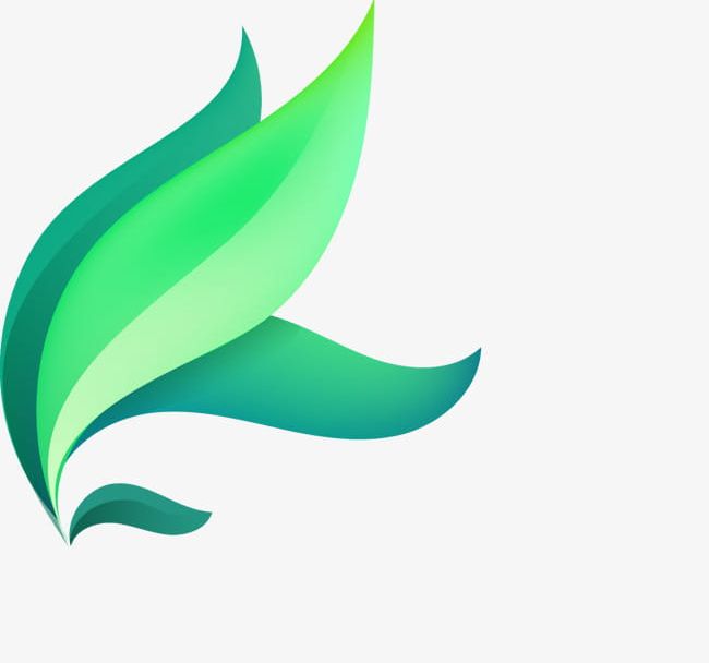 Blue Green Leaf Logo Element PNG, Clipart, Blue Clipart, Blue Green, Element, Fresh, Fresh Wind Free PNG Download
