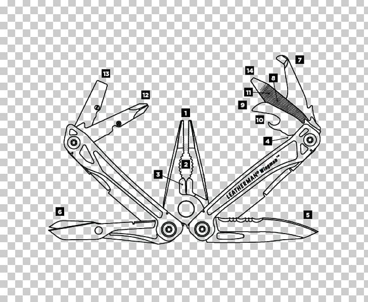 Multi-function Tools & Knives Knife Leatherman SUPER TOOL CO. PNG, Clipart, Angle, Area, Auto Part, Bit, Black And White Free PNG Download