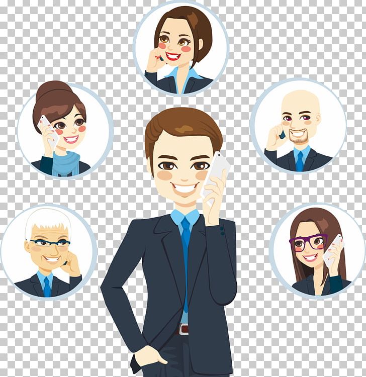 Businessperson PNG, Clipart, Business, Business Man, Cartoon, Communicate With, Computer Network Free PNG Download