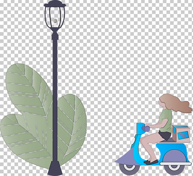 Street Light Motorcycle Delivery PNG, Clipart, Delivery, Girl, Leaf, Motorcycle, Plant Free PNG Download