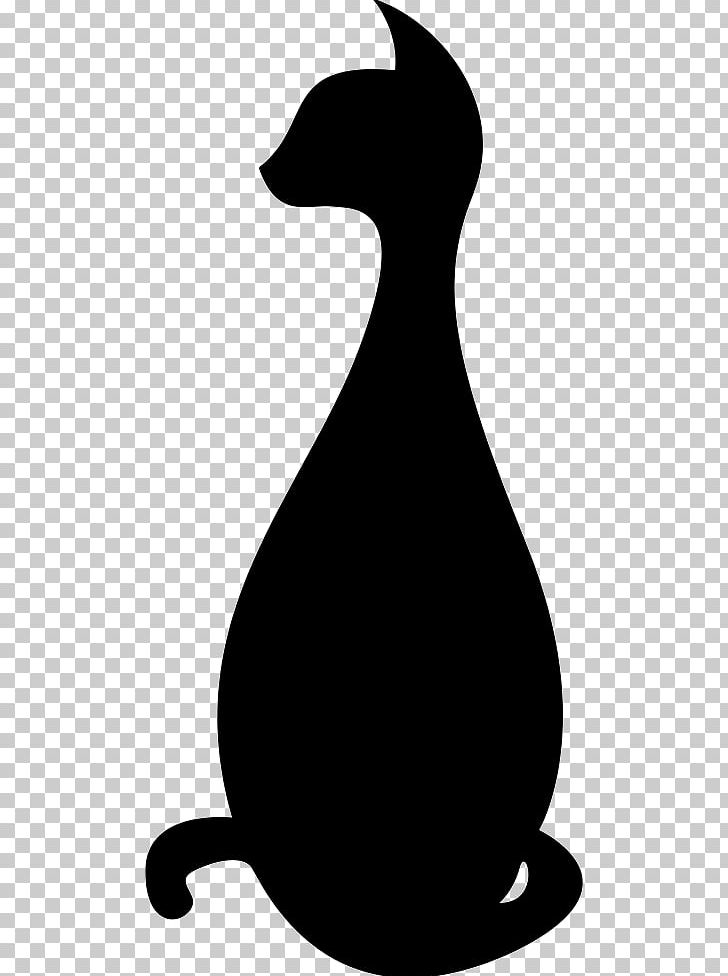 Black Cat Silhouette Kitten PNG, Clipart, Animals, Artwork, Beak, Bird, Black And White Free PNG Download