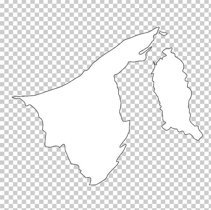 White Line Art Angle Map PNG, Clipart, Angle, Area, Art, Black And White, Brunei Free PNG Download