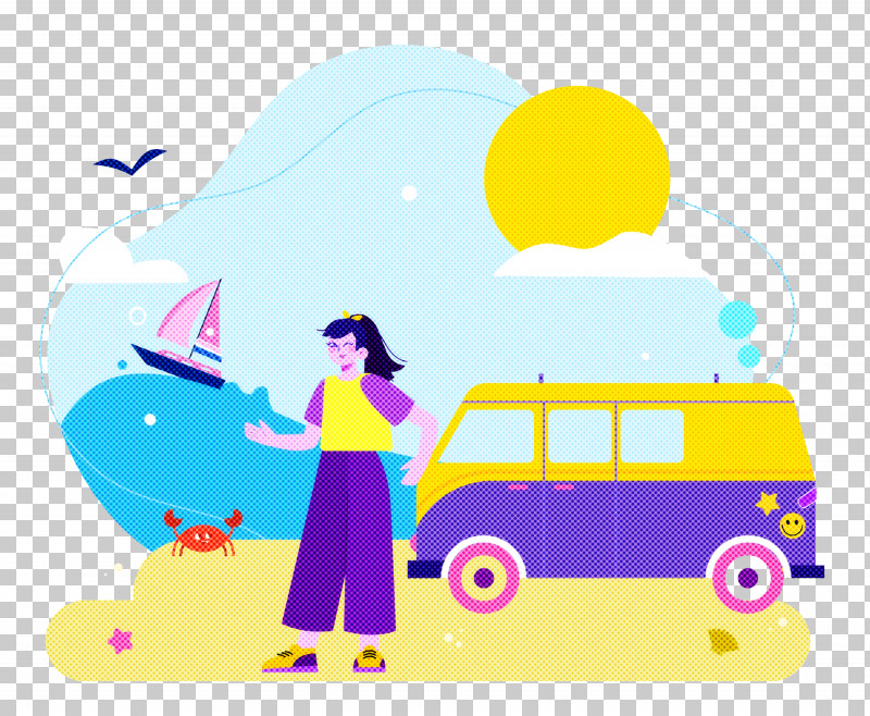 Seashore Day Vacation Travel PNG, Clipart, Cartoon, Geometry, Happiness, Line, Mathematics Free PNG Download