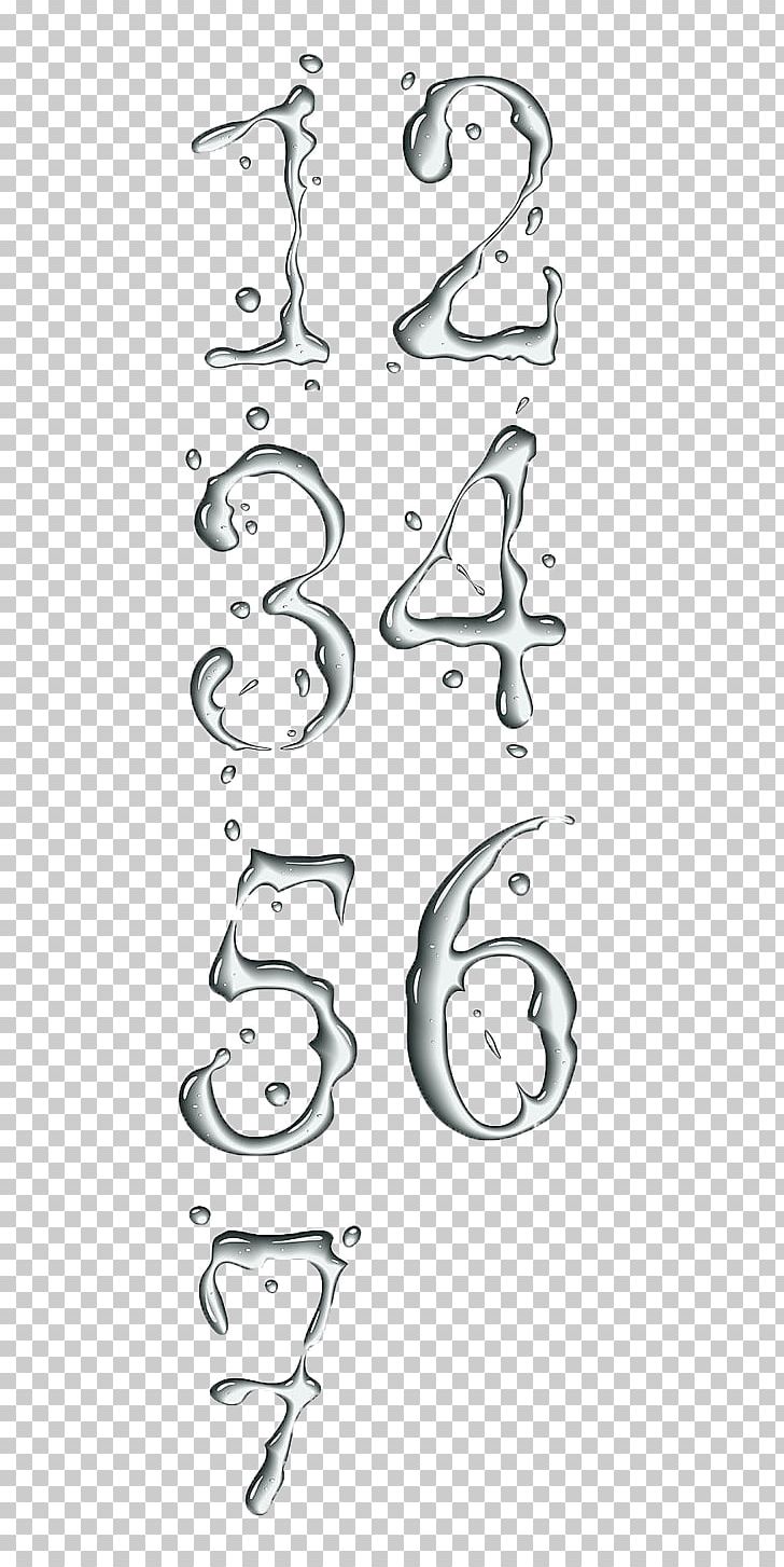 Numerical Digit Arabic Numerals Water Drop PNG, Clipart, Angle, Arabic, Area, Art, Black And White Free PNG Download