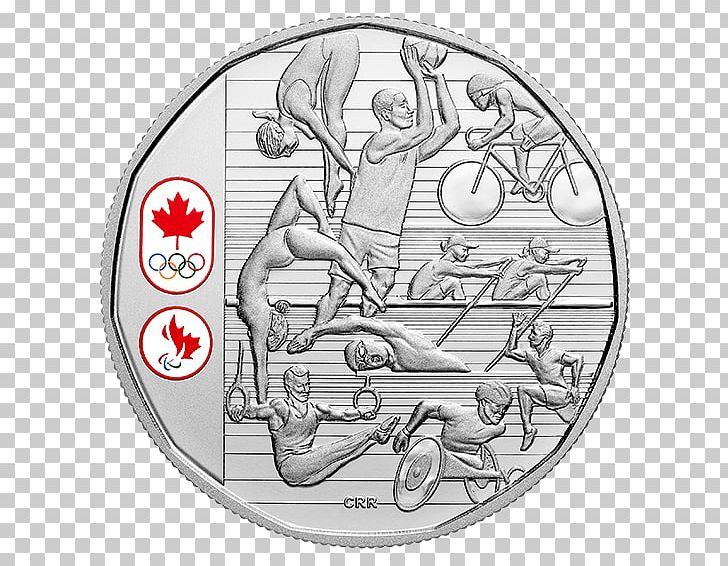 Currency Coin Royal Canadian Mint Canadian Dollar Olympic Games PNG, Clipart, 2016 Summer Olympics, Art, Black And White, Canada, Canadian Dollar Free PNG Download