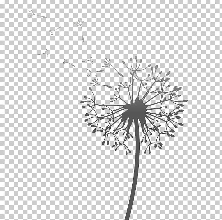 Monochrome Photography Black And White PNG, Clipart, Art, Black And White, Branch, Com, Dandelion Bottom Free PNG Download
