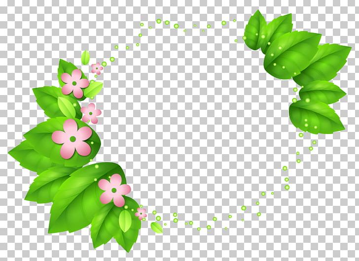 Green Spring Decor With Pink Flowers PNG, Clipart, Autumn, Clipart, Decor, Design, Flora Free PNG Download