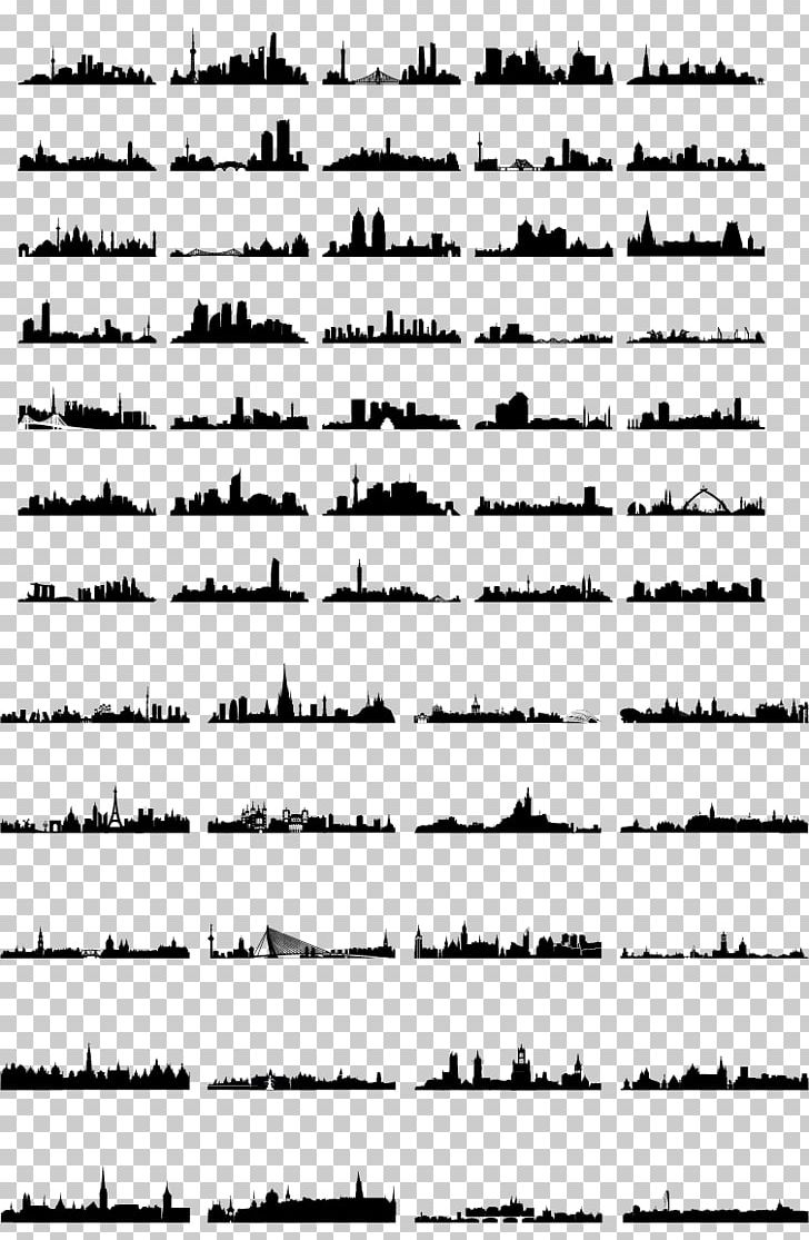 Silhouette Skyline Illustration PNG, Clipart, Angle, Architecture, Area, Black, Black And White Free PNG Download