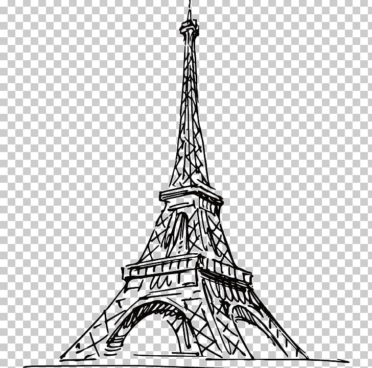 Eiffel Tower Tokyo Tower Drawing PNG, Clipart, Arrondissement Of Paris, Artwork, Artwork Vector, Black And White, Drawing Free PNG Download