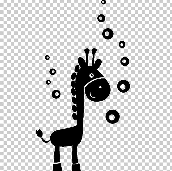 Giraffe Wall Decal Sticker Room PNG, Clipart, Animals, Art, Black And White, Bulles, Cartoon Free PNG Download