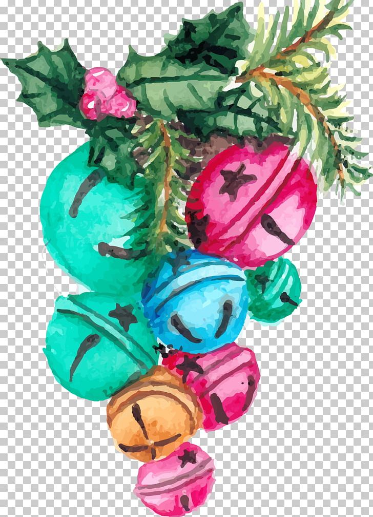 Watercolor: Flowers Watercolor Painting PNG, Clipart, Bell, Bell Vector, Christmas, Christmas Decoration, Christmas Ornament Free PNG Download