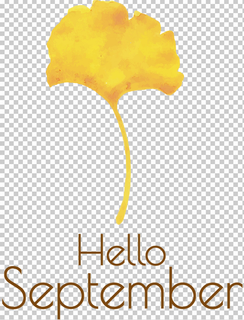 Yellow Flower Petal Font Tree PNG, Clipart, Flower, Hello September, Meter, Paint, Petal Free PNG Download