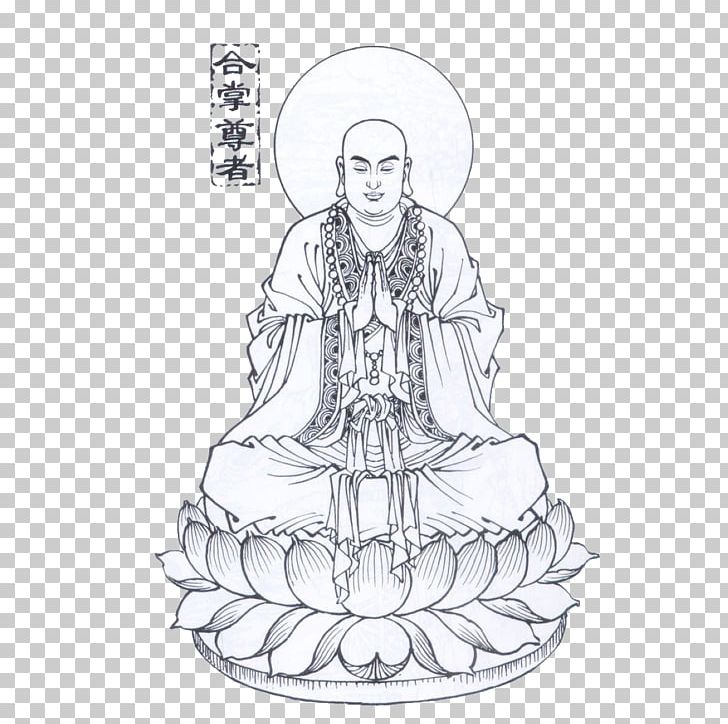 Buddhahood Buddhism Buddharupa Guanyin PNG, Clipart, Artwork, Black, Black And White, Bodhisattva, Costume Design Free PNG Download