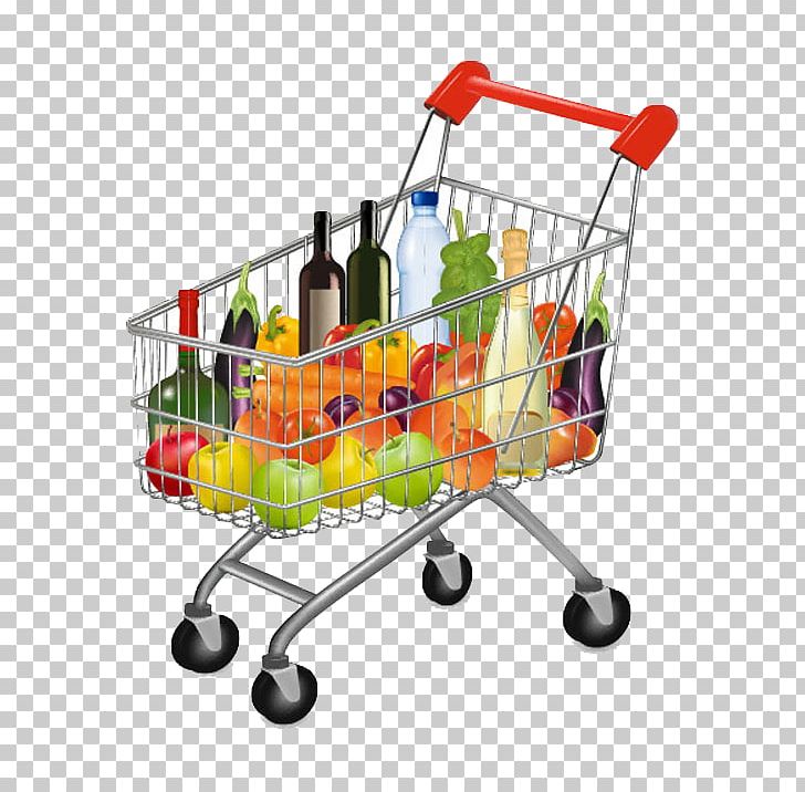 Supermarket Shopping Cart Grocery Store Illustration PNG, Clipart, Basket, Cart, Coffee Shop, Encapsulated Postscript, Food Free PNG Download