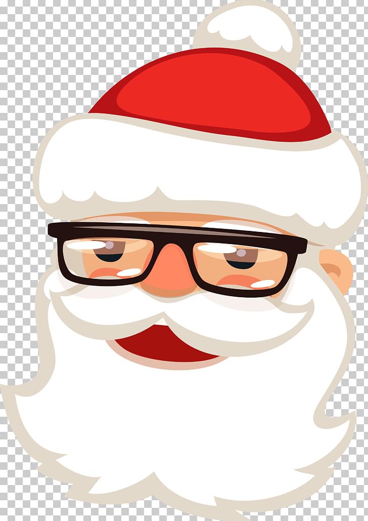Santa Claus Glasses Face PNG, Clipart, Art, Beautiful, Beautiful Smiling Face, Cartoon, Christmas Free PNG Download