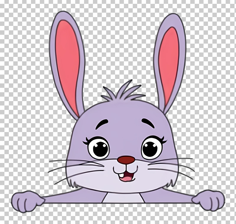 Cartoon Bunny - Purple Bunny Cartoon Character PNG