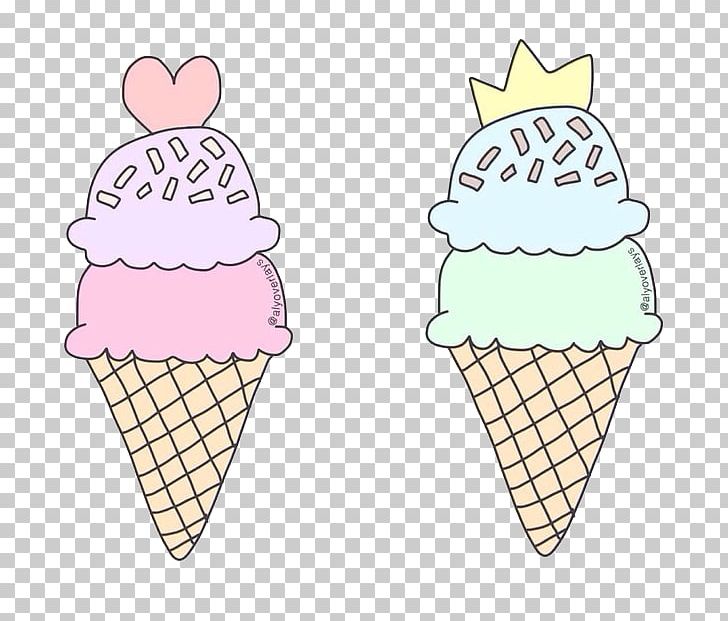 Ice Cream Cones Tumblr Drawing PNG, Clipart, Baking Cup, Cone, Cream, Dairy Product, Dessert Free PNG Download