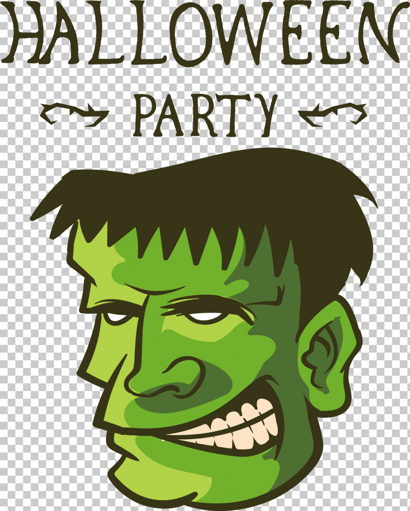 Halloween Party PNG, Clipart, Behavior, Cartoon, Green, Halloween Party, Human Free PNG Download