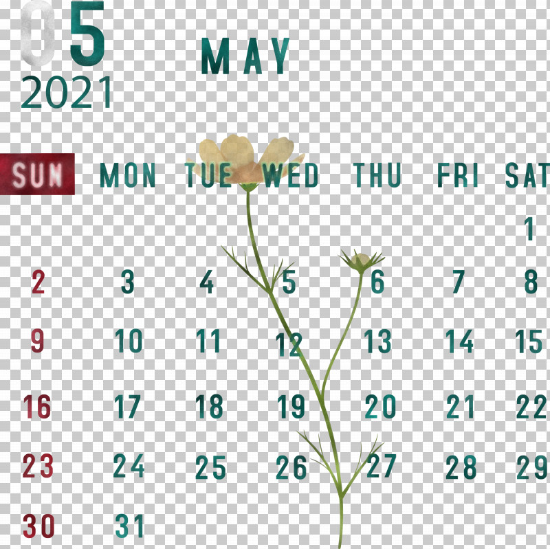 May 2021 Calendar May Calendar 2021 Calendar PNG, Clipart, 2021 Calendar, Calendar System, Geometry, Green, Leaf Free PNG Download
