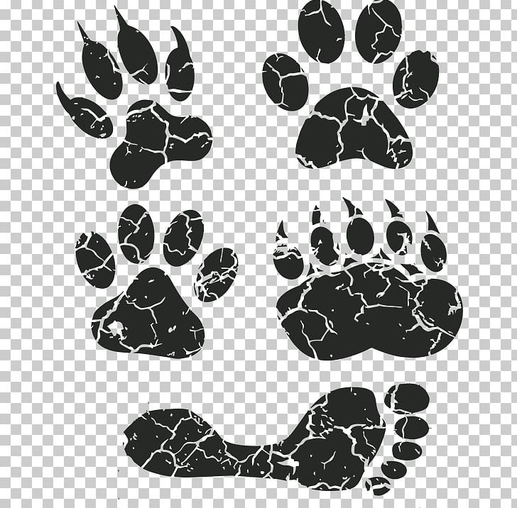 Dog Paw Footprint Animal Track PNG, Clipart, Animal, Animals, Animal Track, Black, Black And White Free PNG Download