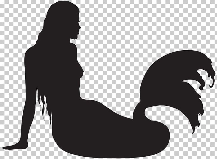 Silhouette Mermaid Ariel Drawing PNG, Clipart, Ariel, Arm, Art, Black, Black And White Free PNG Download