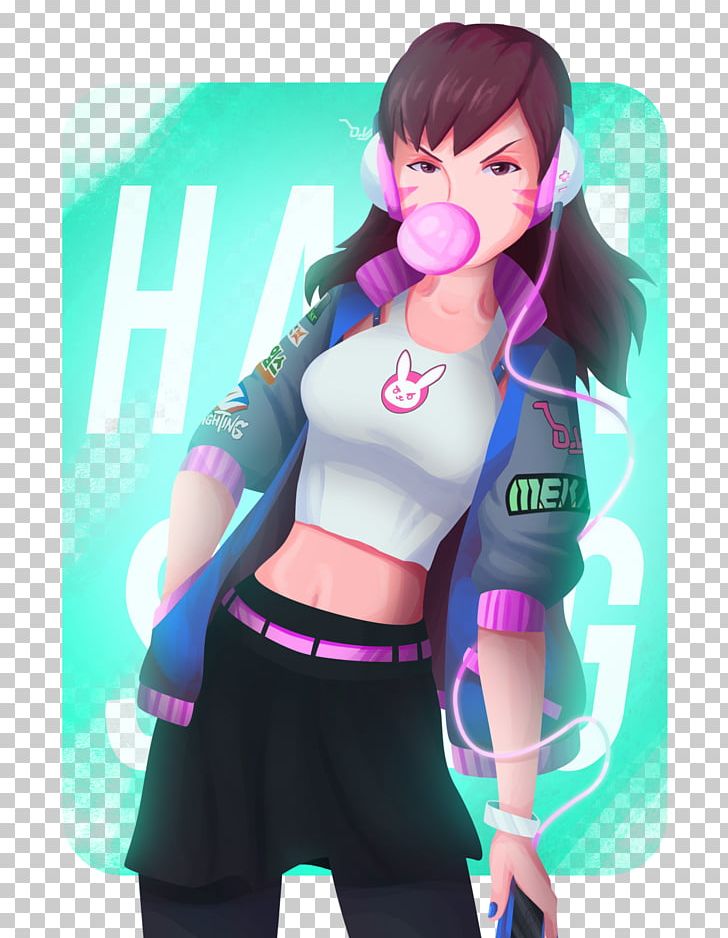 Overwatch D.Va Song Drawing Fan Art PNG, Clipart, Anime, Arm, Art, Black Hair, Brown Hair Free PNG Download
