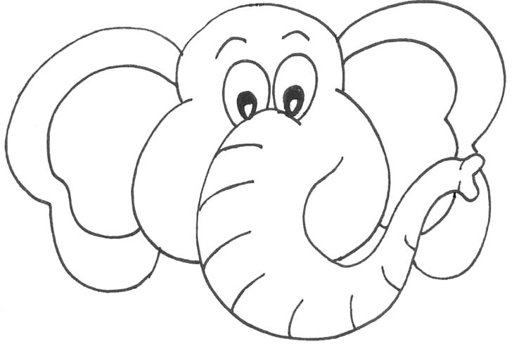 Elephant Coloring Book Face Drawing PNG, Clipart, Arm, Black, Carnivoran, Cartoon, Child Free PNG Download