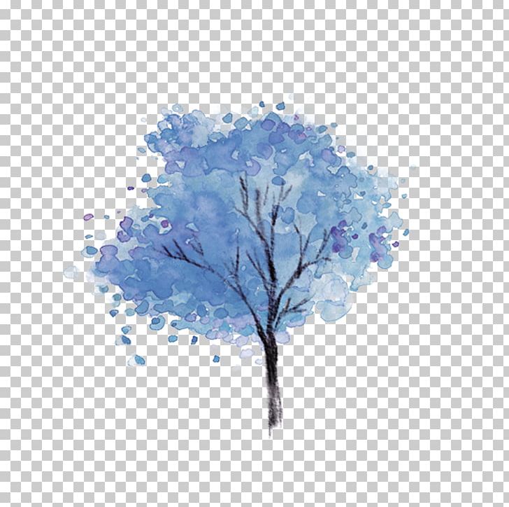 Hand-painted Trees PNG, Clipart, Blue, Branch, Cartoon, Computer Wallpaper, Coreldraw Free PNG Download