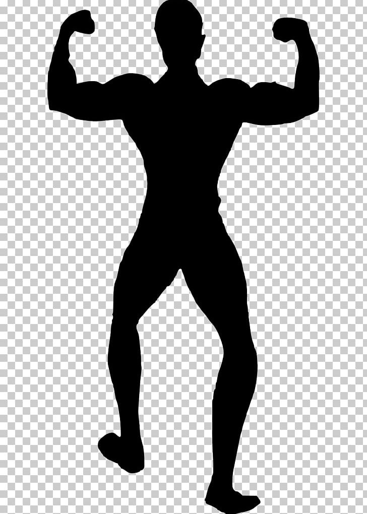 Silhouette Female Bodybuilding Physical Fitness PNG, Clipart, Arm, Black, Black And White, Bodybuilding, Dumbbell Free PNG Download