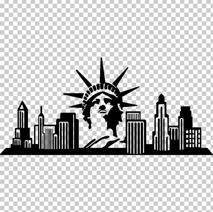 New York City Wall Decal Sticker PNG, Clipart, Black And White, Building, City, Decorative Arts, Home Free PNG Download